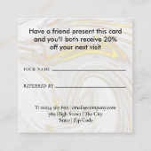 モダンシンプル大理石事業 紹介カード (裏面)