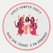 モダンシンプル女子エステパーティー ラウンドシール (正面)