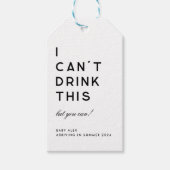 モダンシンプル妊娠の発表ギフトラベル ギフトタグ (正面)