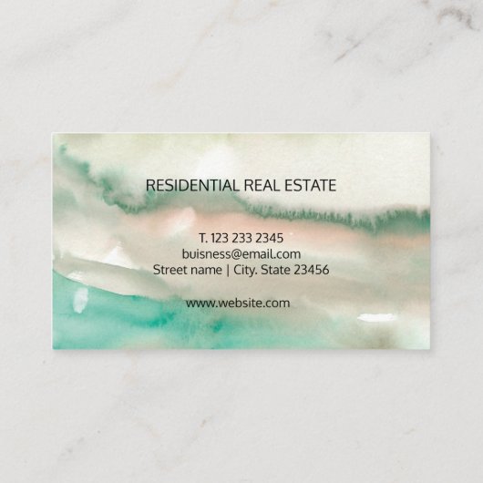 モダンシンプル実在ミニマル建築住宅バス 名刺 (裏面)