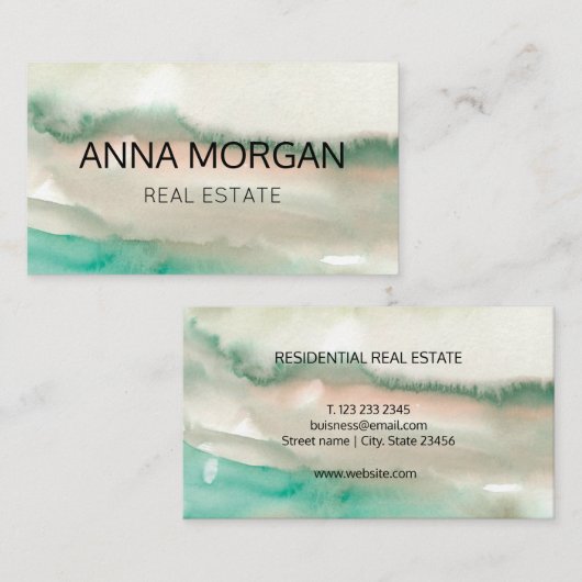 モダンシンプル実在ミニマル建築住宅バス 名刺 (正面/裏面)