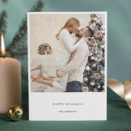 モダンシンプル家族のクリスマス写真 シーズンカード