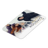 モダンシンプル家族の写真クリスマス マグネット (左側)