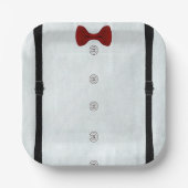 モダンシンプル小紳士バビーシャワーかわいい ペーパープレート (正面)