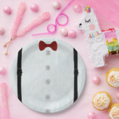 モダンシンプル小紳士バビーシャワーかわいい ペーパープレート (パーティー)