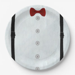 モダンシンプル小紳士バビーシャワーかわいい ペーパープレート