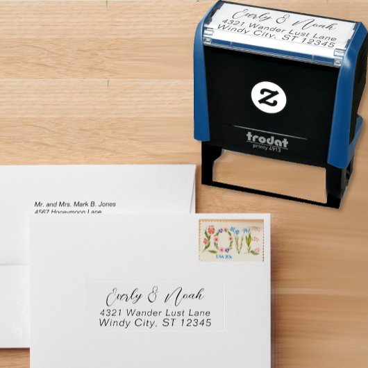 モダンシンプル差出人住所 セルフインキングスタンプ