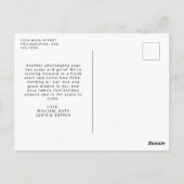 モダンシンプル年Aの新しいスタート2つの写真の休日 ポストカード (裏面)