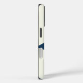 モダンシンプル幾何ブルーとクリーム Case-Mate iPhoneケース (裏面 / 右)