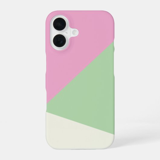 モダンシンプル幾何学カラーブロック iPhone 16ケース (裏面)