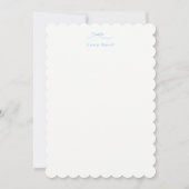 モダンシンプル弓パーソナライズされた付きブルーノートカード ノートカード (正面)