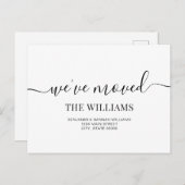 モダンシンプル引っ越しましたニューホームムービング 案内ポストカード (正面/裏面)