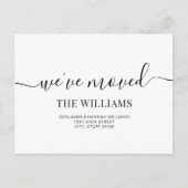 モダンシンプル引っ越しましたニューホームムービング 案内ポストカード (正面)