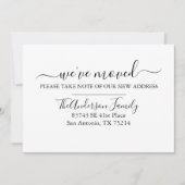 モダンシンプル引っ越しました移動発表 招待状 (正面)