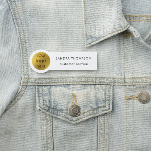 モダンシンプル従業員名会社ロゴ 名札 (インサイチュ)