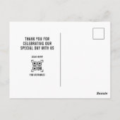 モダンシンプル愛と感謝していお礼結婚を ポストカード (裏面)