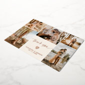 モダンシンプル感謝していスクリプト結婚5 箔招待状 (回転した状態)