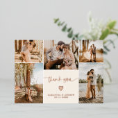 モダンシンプル感謝していスクリプト結婚5 箔招待状 (立ち正面)