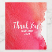 モダンシンプル感謝してい赤 ワインラベル (シングルラベル)