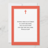 モダンシンプル成体バプテスマ招待状 招待状 (裏面)