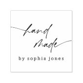 モダンシンプル手作りスクリプト白黒 セルフインキングスタンプ (デザイン)