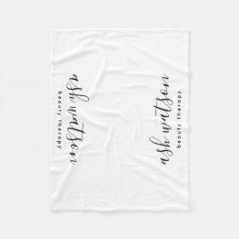 モダンシンプル手書き白書 フリースブランケット
