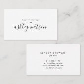 モダンシンプル手書き白書 名刺 (正面/裏面)