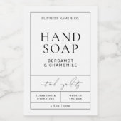 モダンシンプル手石鹸体洗浄防水ラベル フードラベル (シングルラベル)