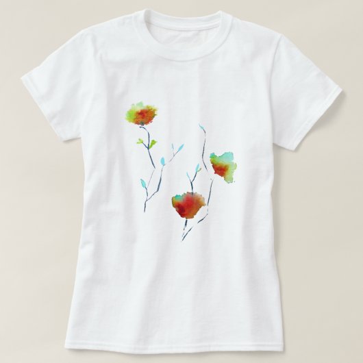 モダンシンプル抽象芸術フラワーアートデザイン Tシャツ (デザイン正面)