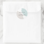 モダンシンプル抽象芸術結婚図形 ラウンドシール (バッグ)