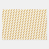 モダンシンプル抽象芸術金ゴールドストローク ラッピングペーパーシート (正面2)