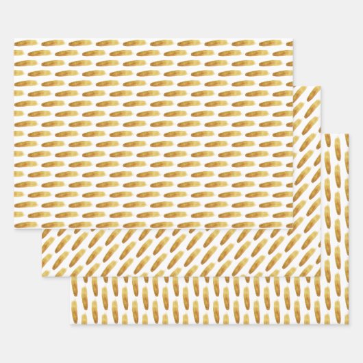 モダンシンプル抽象芸術金ゴールドストローク ラッピングペーパーシート (セット)