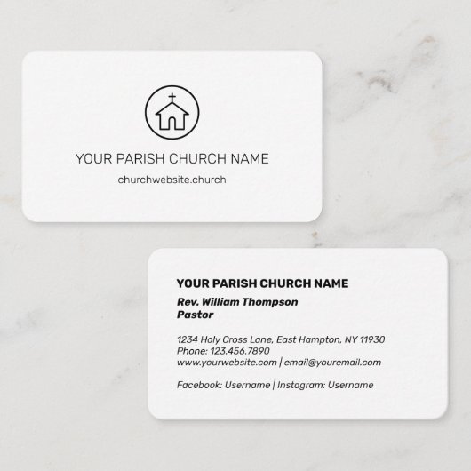 モダンシンプル教教会 名刺 (正面/裏面)