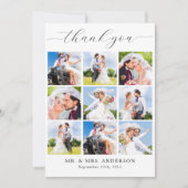 モダンシンプル数々のパーソナライズされた写真結婚s サンキューカード (正面)
