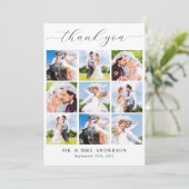 モダンシンプル数々のパーソナライズされた写真結婚s サンキューカード (スタンド正面)