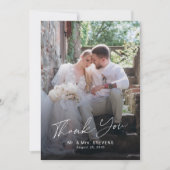 モダンシンプル数々の写真結婚の サンキューカード (正面)