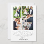 モダンシンプル数々の写真結婚の サンキューカード (裏面)