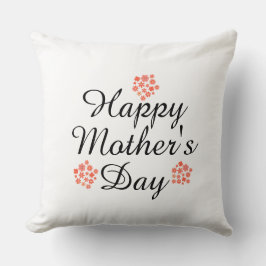 モダンシンプル文字ハッピーマザーデイピーチフローラ クッション