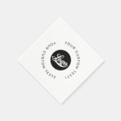 モダンシンプル文字 スタンダードカクテルナプキン (角)