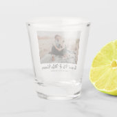 モダンシンプル新しい脚本の写結婚真 ショットグラス (裏面)
