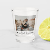 モダンシンプル新しい脚本の写結婚真 ショットグラス (正面)