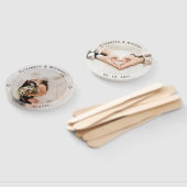 モダンシンプル新郎撮影結婚式の引き出物 ハンドファン (組立なし)