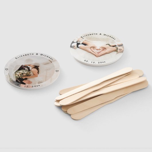 モダンシンプル新郎撮影結婚式の引き出物 ハンドファン (組立なし)