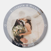 モダンシンプル新郎撮影結婚式の引き出物 マグネット (正面)