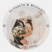 モダンシンプル新郎撮影結婚式の引き出物 ラウンドシール (正面)