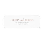 モダンシンプル新郎新婦差出人住所 ラベル (正面)