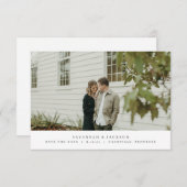 モダンシンプル日付カードの保存 セーブザデート (正面/裏面)