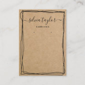 モダンシンプル書イヤリング表示カード 名刺 (正面)