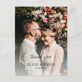 モダンシンプル書道の写真結婚さん ポストカード