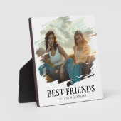 モダンシンプル最高の友達の写真と名前 フォトプラーク (正面)